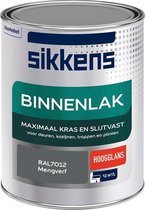 Sikkens Binnenlak - Verf - Hoogglans - Mengkleur - RAL7012 - 1 liter