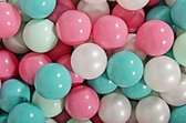 Ronde Ballenbak set incl 300 ballen 90x40cm - Licht Roze: Parel Wit , Turquoise, Licht Roze, Mint