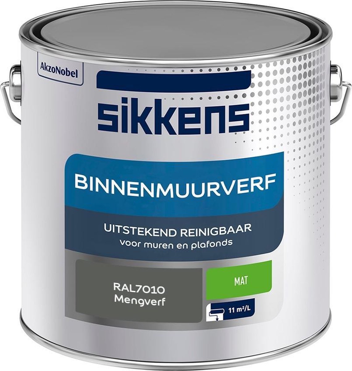 Sikkens Binnenmuurverf Muurverf Mengkleur Mat RAL7010 2.5L