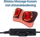 Massagekussen - Shiatsu Massage voor Nekmassage en Schouders Rood - 4 Roterende Ballen - Infrarood Warmte - Instelbare Draairichting