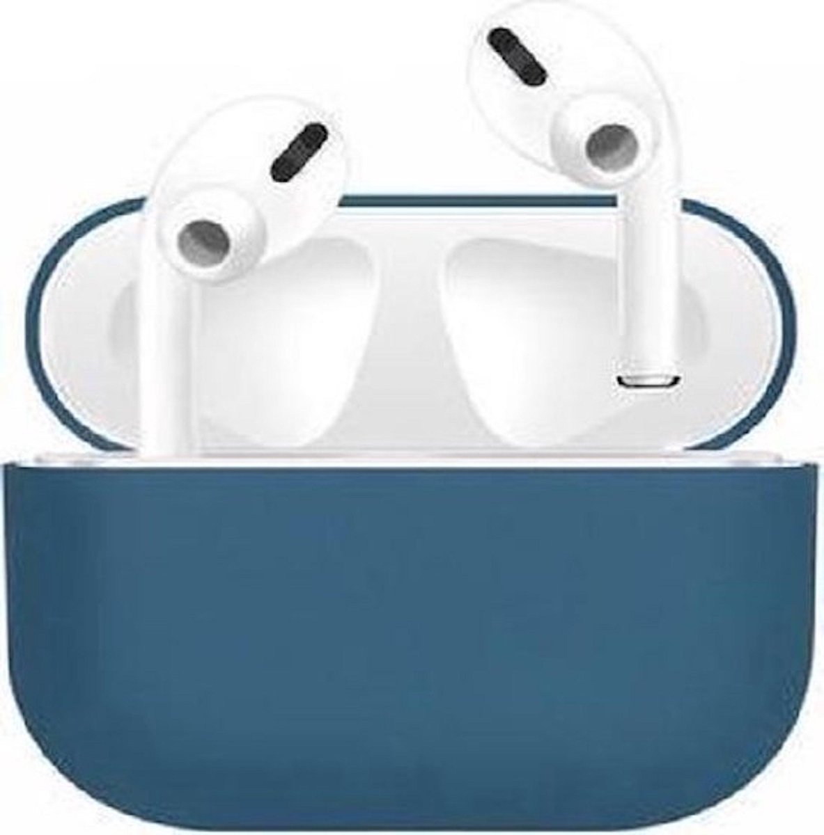 Siliconen Case Apple AirPods Pro donker blauw - AirPods hoesje Kleur Donker Blauw - Cadeau - Gratis verzending