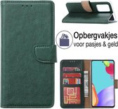 Samsung Galaxy A52 Book Case - Bookstyle Cover - Galaxy A52 (5G) Portemonnee Hoesje - Wallet Case - GROEN - EPICMOBILE
