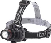 LED Hoofdlamp - Igna Xixo - Waterdicht - 50 Meter - Kantelbaar - 1 LED - 1.8W - Zwart | Vervangt 10W