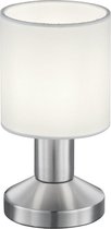 LED Tafellamp - Tafelverlichting - Trinon Garno - E14 Fitting - Rond - Mat Wit - Aluminium