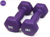 Zachte Dumbbell – 2 kg - Paars – Frictievoorkomend – Comfortabel – Soft Dumbell