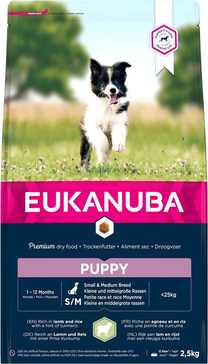 Eukanuba Puppy Small & Medium Breed lam 2.5 kg