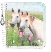 Paarden notitieboekje wit - Horses Dreams - Pocket uitvoering - 13 x 10 cm