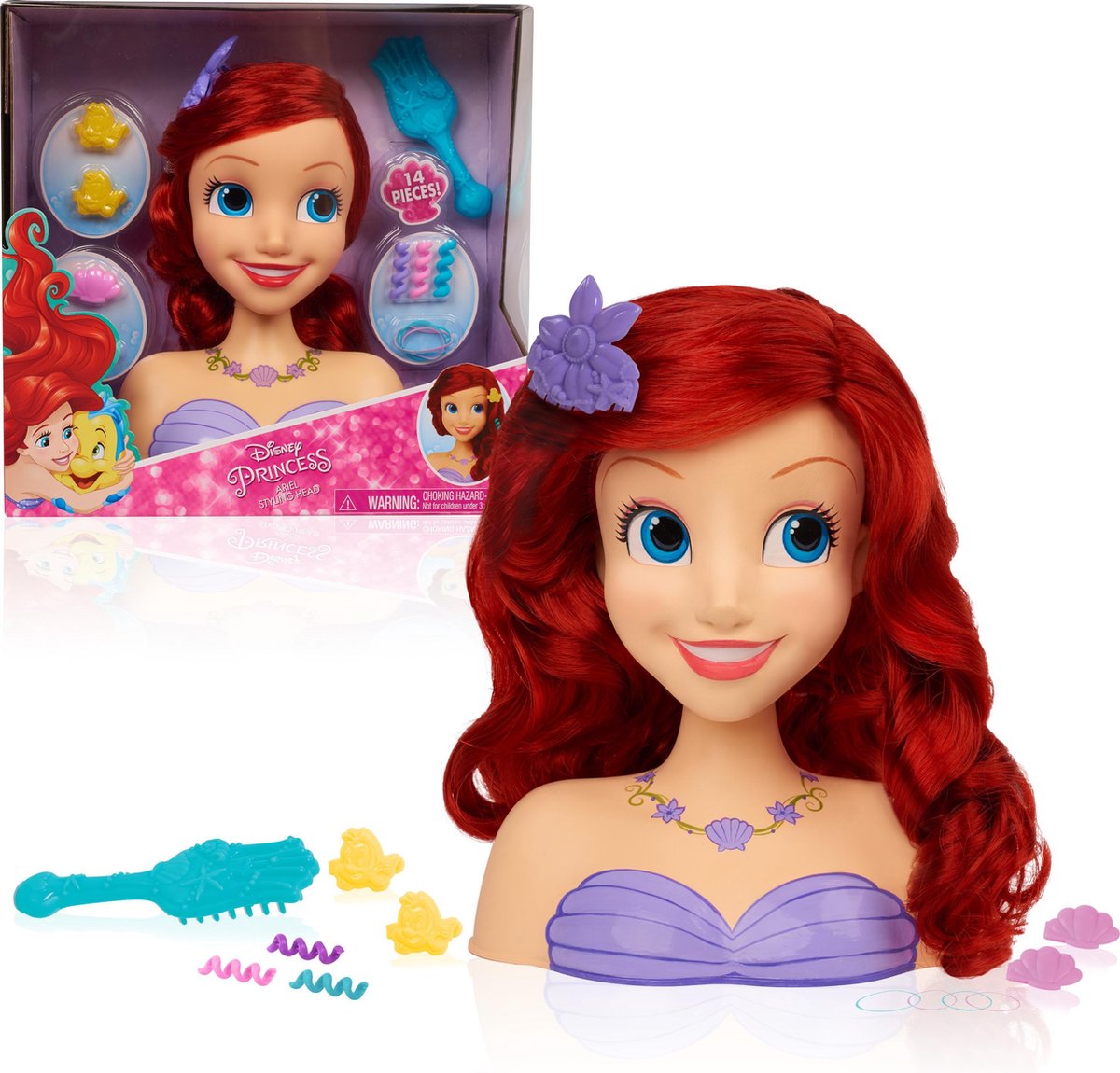 Disney Princess Ariel Tête à coiffer Multicolore : : Jeux