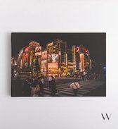 Hong Kong street - Foto Prent Canvas Schilderijen (Wanddecoratie woonkamer / slaapkamer) -