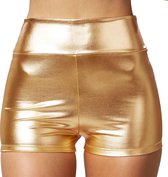 dressforfun - Metallic hotpants goud XXL - verkleedkleding kostuum halloween verkleden feestkleding carnavalskleding carnaval feestkledij partykleding - 303571