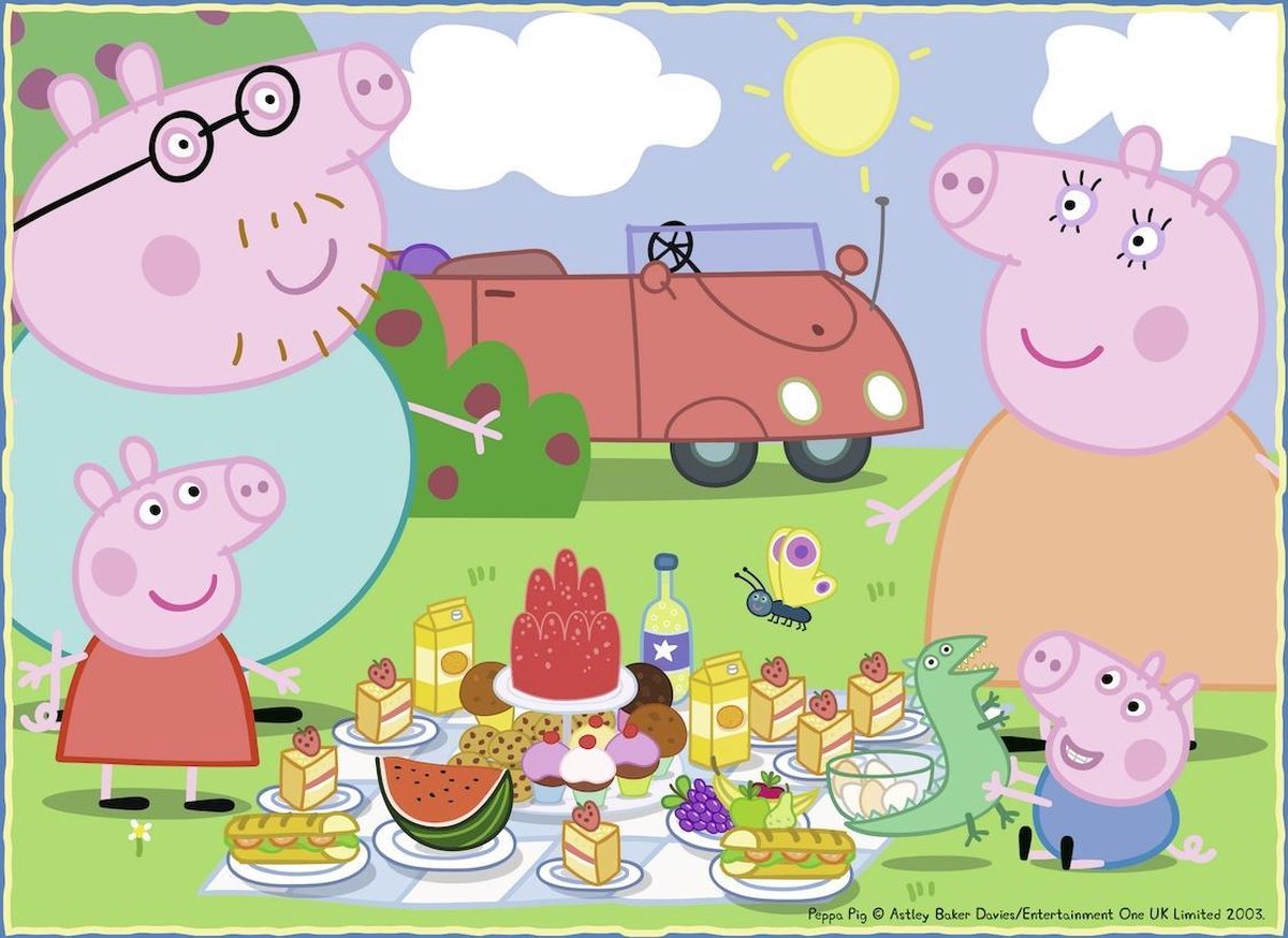 Ravensburger Peppa Pig 4in1box puzzel - 12+16+20+24 stukjes - kinderpuzzel — afbeelding 7