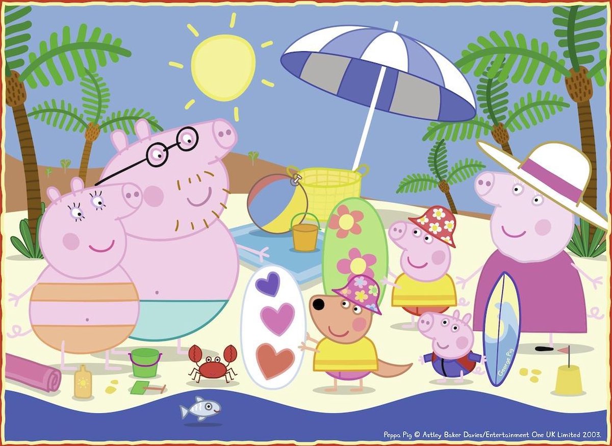 Ravensburger Peppa Pig 4in1box puzzel - 12+16+20+24 stukjes - kinderpuzzel — afbeelding 5