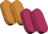 Hexagloss - Oranje / Roze  Handpads - Hand polishing pads