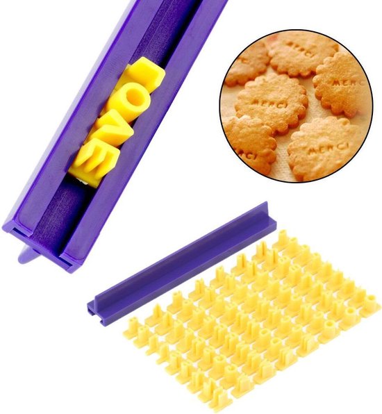 Koekjesstempel, 2 sets, koekjesstempels, letterset, koekjes