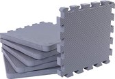 Sens Design Fitness mat - 6 stuks Fitness tegels extra dik - 60x60x 2,5 cm - Grijs