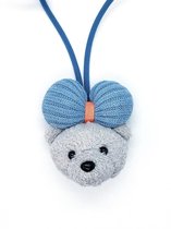 Ketting Meisje- Stof- Beer- Blauw- Knuffel- Kind- LiLaLove