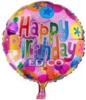 Folieballon happy birthday, 40 cm kindercrea