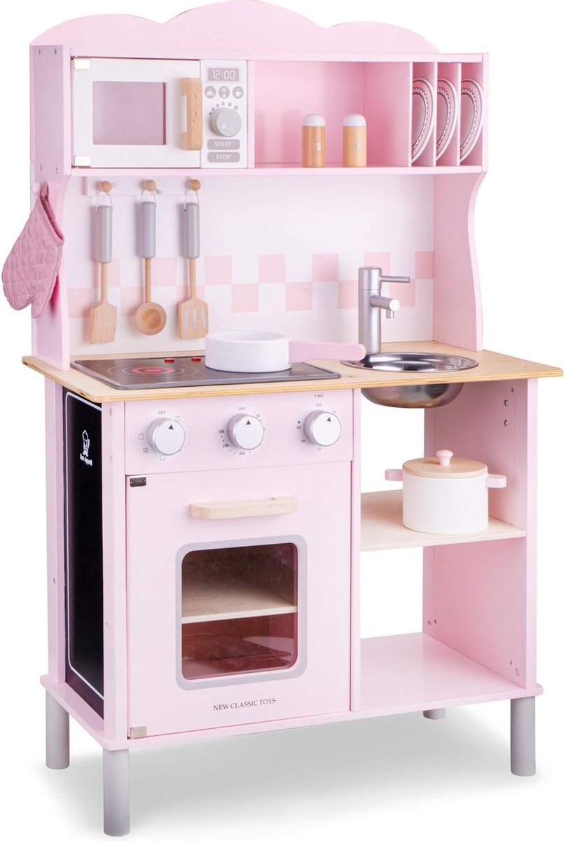 New Classic Toys Speelkeuken Modern Roze met geluid