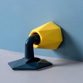 Deurstop | Deurstoppers voor binnen | 2 stuks |  Zelfklevend |  Deurstopper | Deurbuffer |  Muurbeschermer | Geel