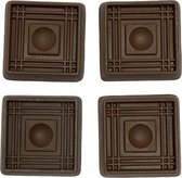 Select | Rubberen Schaaltjes | 40 mm | Bruin | 4 stuks