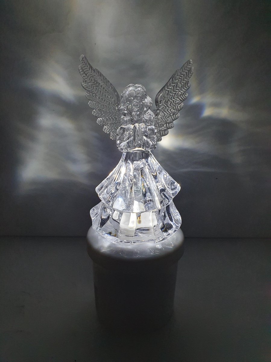 Engel - Comet 2R14 - Koud Wit - Led - Transparant - 1920 branduren - Graflicht - Grafdecoratie - Ledkaars