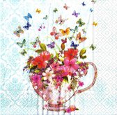 Paper+Design - Servetten  -Servetten - 33 x 33 - lunchservetten - Cup of Flowers - 33x33