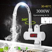 Elektrisch Verwarmd Kraan - Elektrisch Instant kraan tot 60 °c - LCD Digitaal - Niet Kokend Water