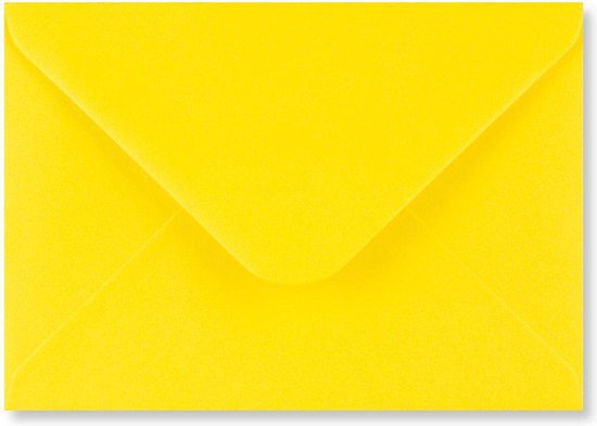 Gele enveloppen 13,3x18,4 cm 100 stuks