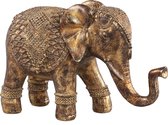 PTMD Sergio goudkleurig decoratie beeld polyresin olifant maat in cm: 36 x 12 x 23 - Goud