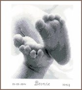 Vervaco Geboortebord Babyvoetjes borduren (pakket) PN-0149170