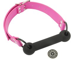 Banoch - mondknevel recht siliconen - roze bit gag - bondage