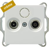 MERTEN System M wandcontactdoos | coax | inbouw | creme