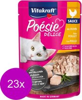 Vitakraft Poesie Deli Sauce Pouch 85 g - Nourriture pour chat - 23 x Poulet