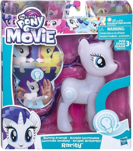 Giftig optellen analyseren My Little Pony The Movie Rarity shining Friends - Lichtgevende  speelfiguur... | bol.com