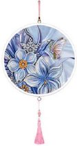 Diamond Painting Rond Frame Blue Flowers