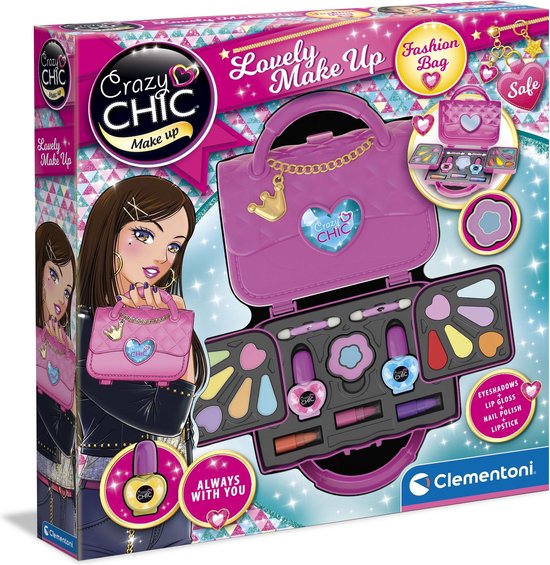 Clementoni - Crazy Chic - Make-Uptas, speelgoedmake-up, make-up voor kinderen