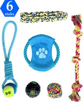 SOdeal Honden Speelgoed Set - Honden Speeltjes - Knuffel - Speelgoed - Intelligentie - 6 Speeltjes - Puppy speelgoed