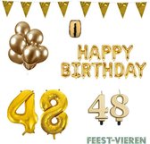 48 jaar Verjaardag Versiering Pakket Goud