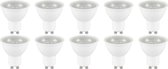 LED Spot 10 Pack - Viron Hytro - GU10 Fitting - 6W - Helder/Koud Wit 6400K - Mat Wit - Kunststof - BSE