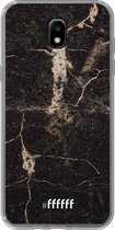 Samsung Galaxy J5 (2017) Hoesje Transparant TPU Case - Dark Golden Marble #ffffff