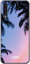 Samsung Galaxy A50 Hoesje Transparant TPU Case - Sunset Palms #ffffff