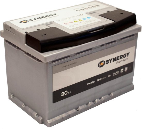 SYNERGY Premium 80Ah 780A 12V R+ - Accu - Loodaccu Startaccu Autobatterij Batterie de...