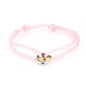 Michelle Bijoux armband 2 rondjes JE12483 roze