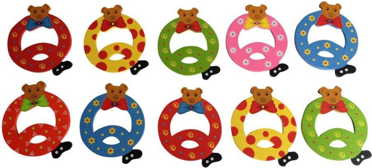 Houten letter Q - naamletter Beer 10 cm