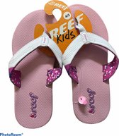 Slippers |  Teenslippers | Reef | Roze | Paars | Wit | Maat 35