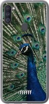 Samsung Galaxy A11 Hoesje Transparant TPU Case - Peacock #ffffff