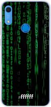 Huawei Y6 (2019) Hoesje Transparant TPU Case - Hacking The Matrix #ffffff