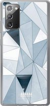 Samsung Galaxy Note 20 Hoesje Transparant TPU Case - Mirrored Polygon #ffffff
