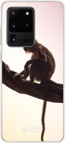 Samsung Galaxy S20 Ultra Hoesje Transparant TPU Case - Macaque #ffffff