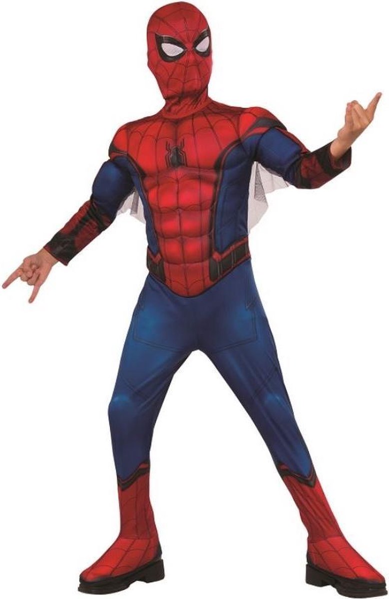 Rubie's Kostuum Spider-man Deluxe Jongens Rood/blauw Maat L - Rubies